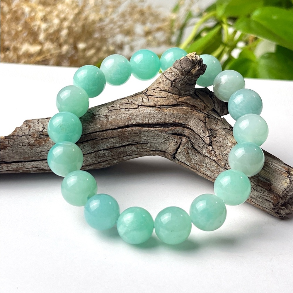 11mm stretchable ice Amazonite bracelet